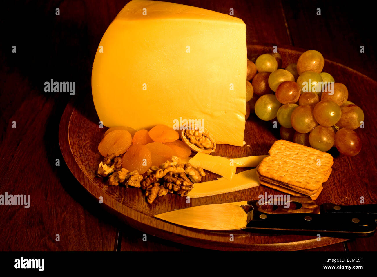 Cheese and fruit platter Stock Photo Alamy
