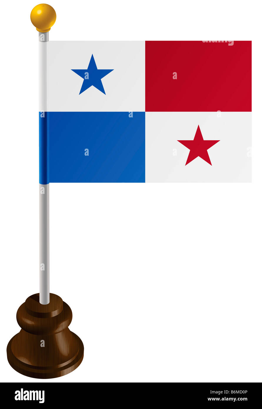 Panama flag as a marker Stock Photo