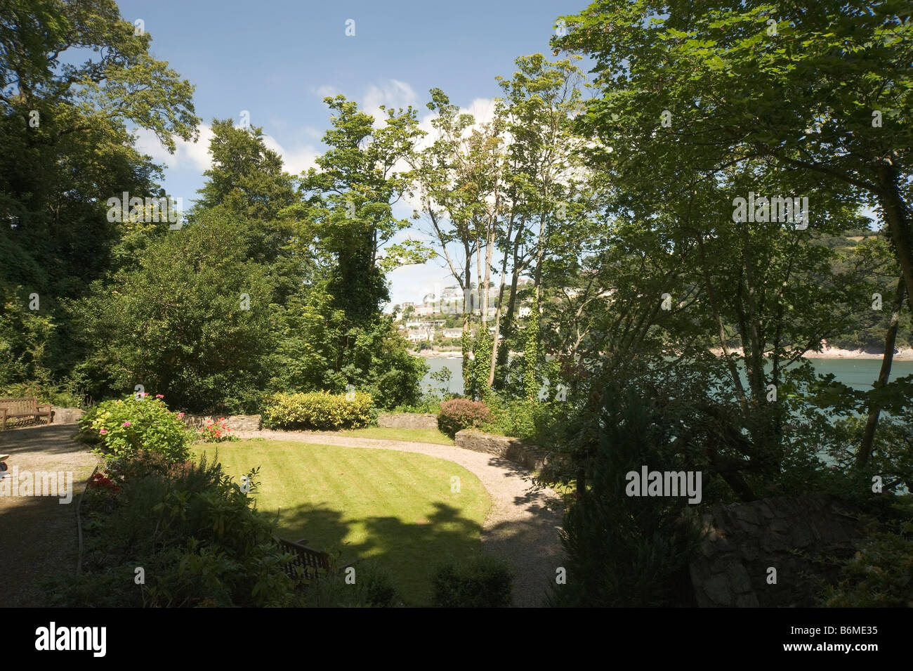 dartmouth castle on the estuary of the river dart devon Stock Photo Alamy