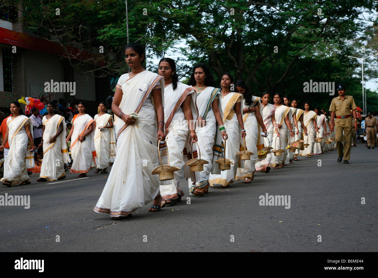 Women in traditional kerala dress hires stock photography and images