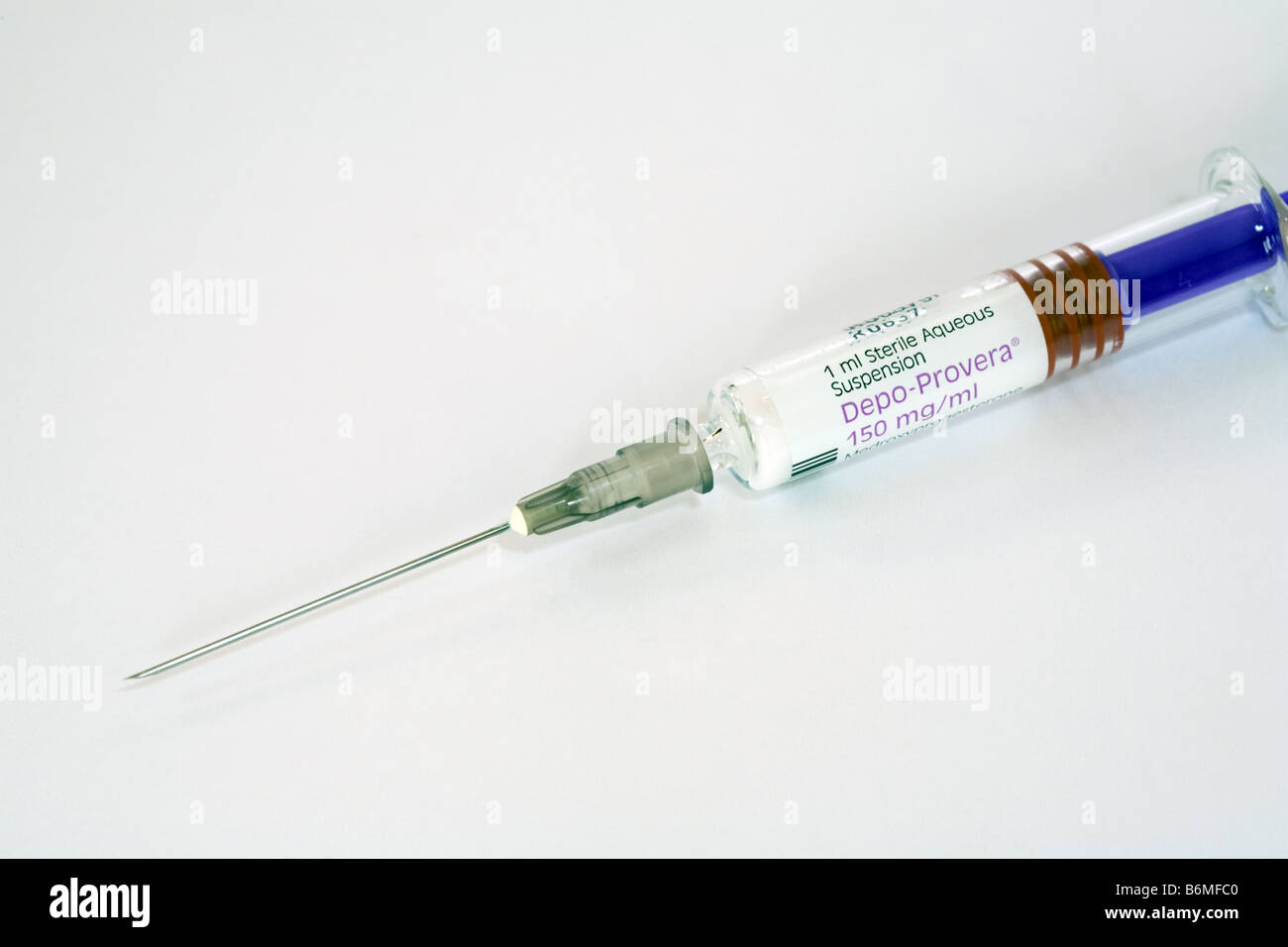 Depo-provera injection; Depo-Provera injectable contraceptive Stock Photo