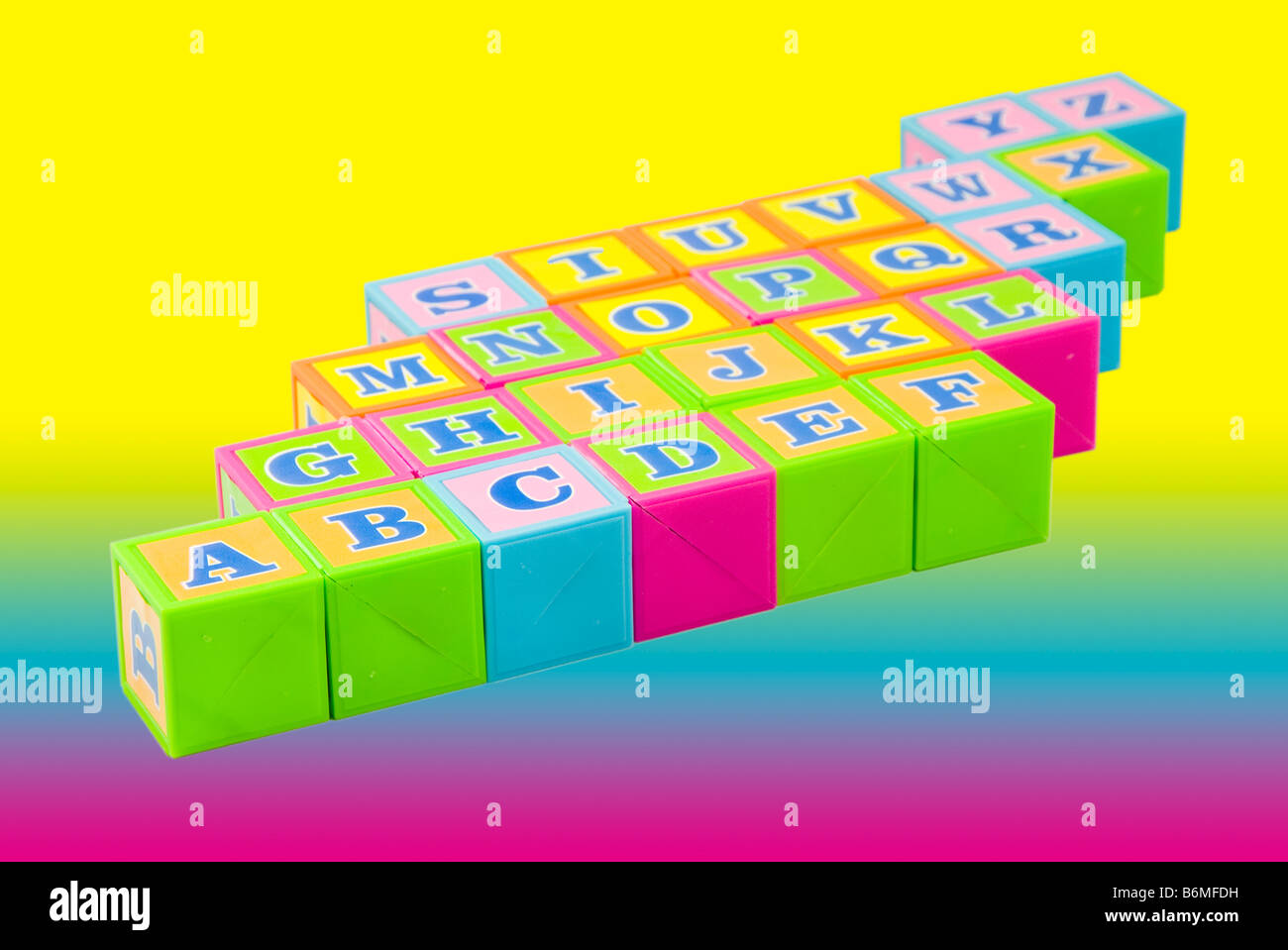 Alphabet building blocks Stock Photo Alamy