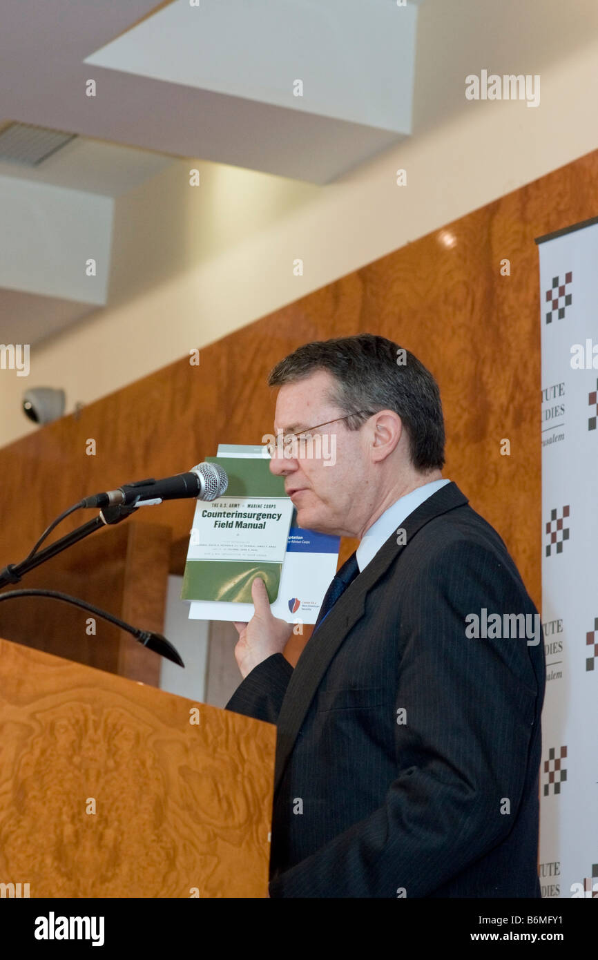 Dr. Martin Kramer, Middle East expert, holds the US Army's Field Manual