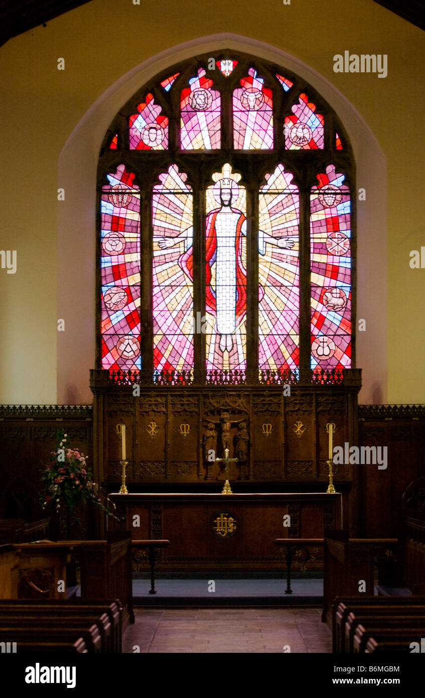 Interior of St Mary's church in Brecon town centre Powys Wales UK Stock Photo