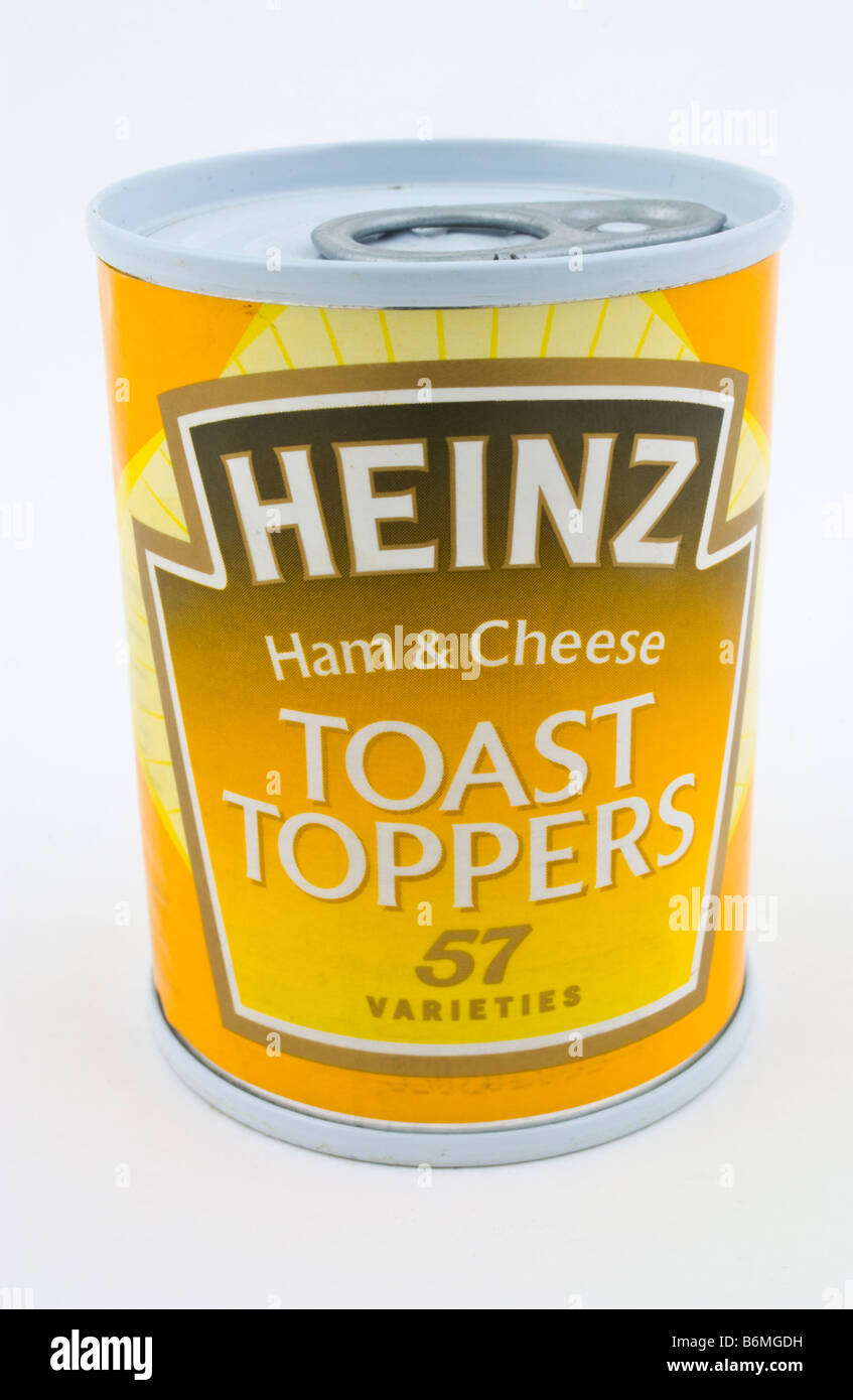 Can of Heinz ham and cheese toast toppers sold in the UK Stock Photo