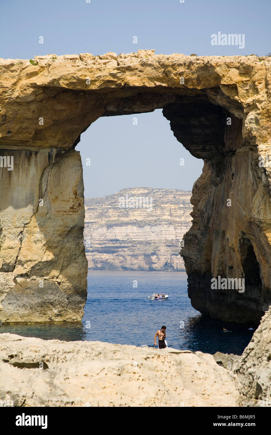 The Azure Window, Tieqa Zerqa, Dwejra, Gozo, Malta Stock Photo