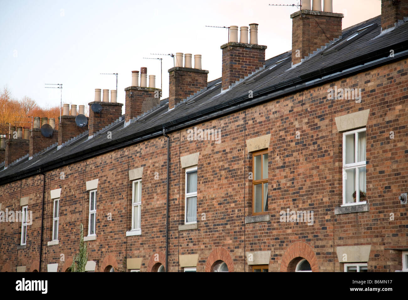 terraced houses in the village of Summerseat near Bury,Lancashire