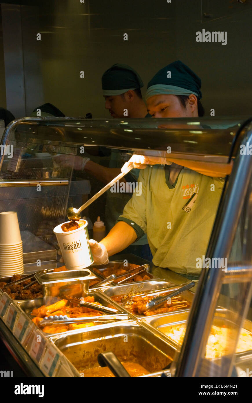 Wasabi fast food restaurant in Oxford Street in central London England