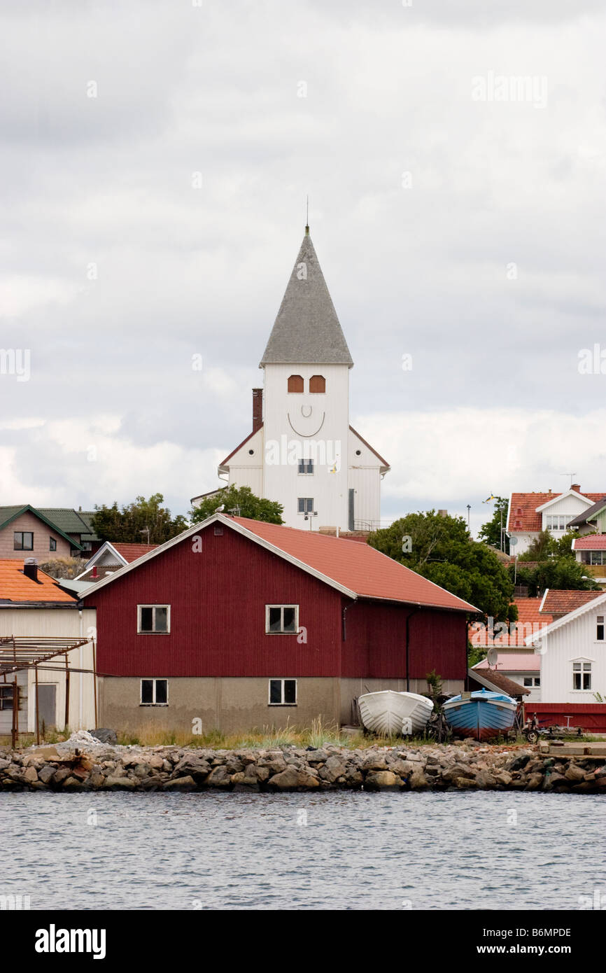 Church in Skärhamn at the swedish west coast Stock Photo