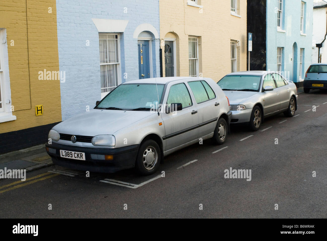 frosty cars Stock Photo