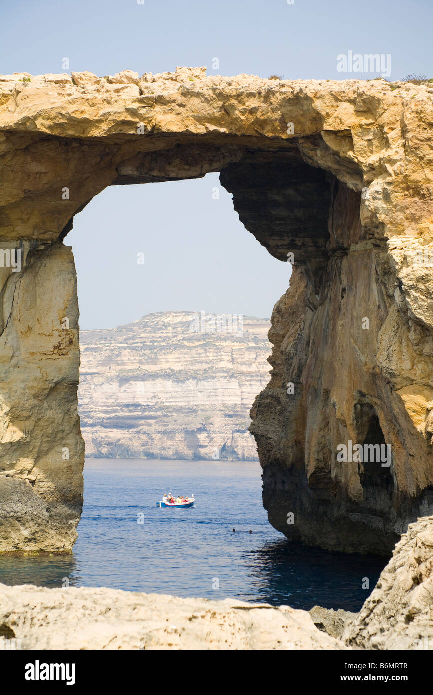 The Azure Window, Tieqa Zerqa, Dwejra, Gozo, Malta Stock Photo