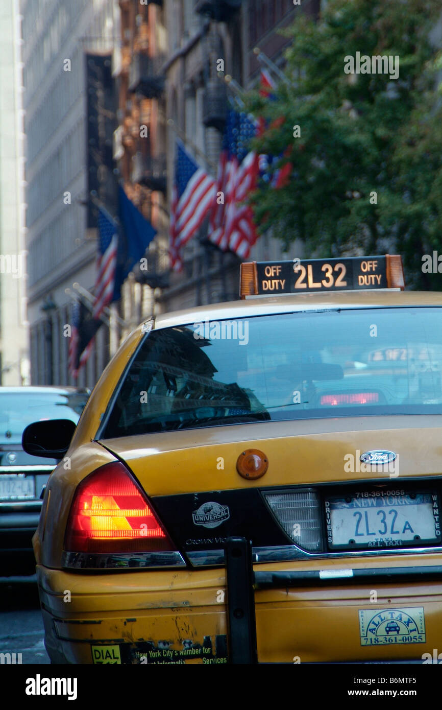 Yellow taxi cab in New York, USA Stock Photo Alamy
