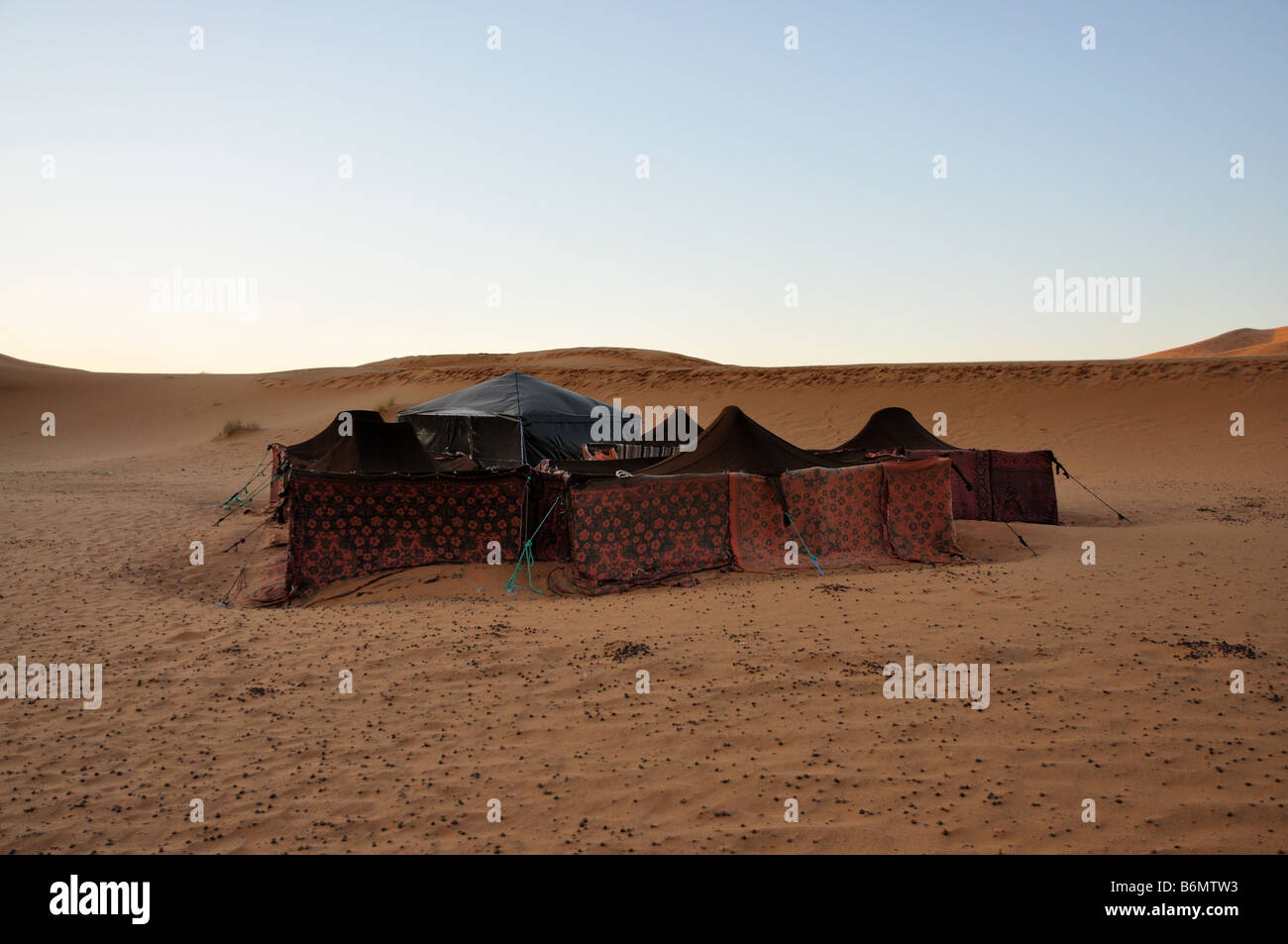 Bedouin tent in the Sahara desert, Morocco Africa Stock Photo