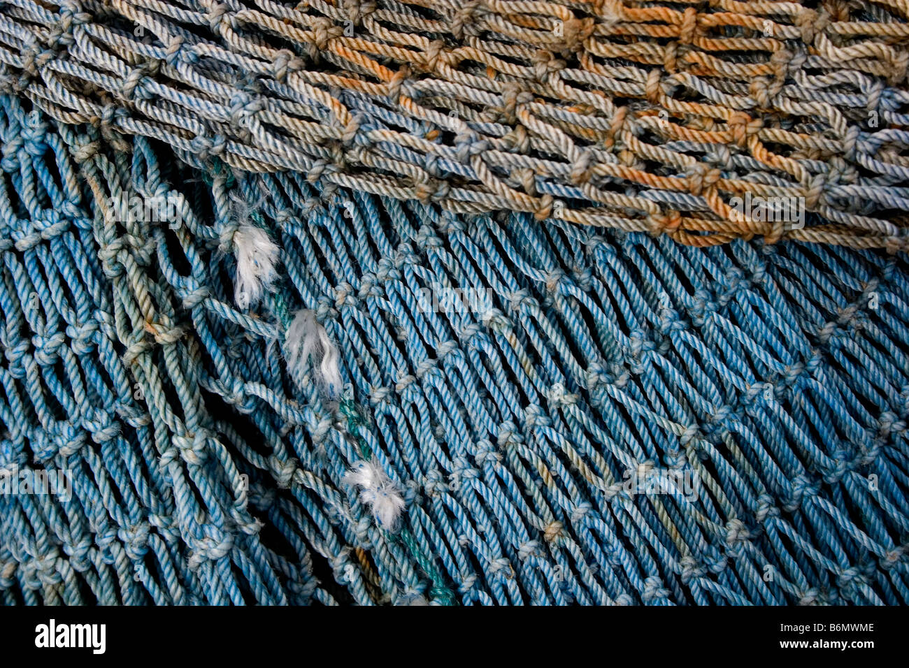 Closeup detail of fishing nets Stock Photo Alamy