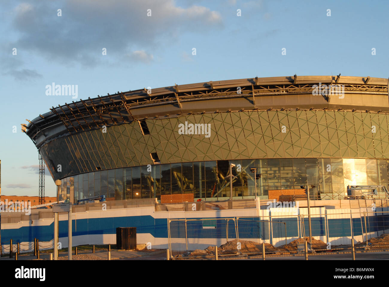 Liverpool Echo Arena and Conference Centre. Seen here during construction in 2007. Stock Photo