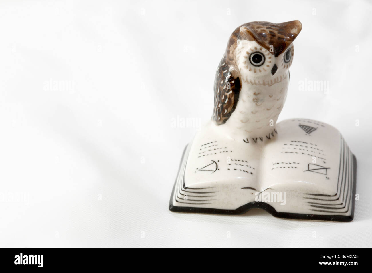 Ceramic figure of owl Stock Photo