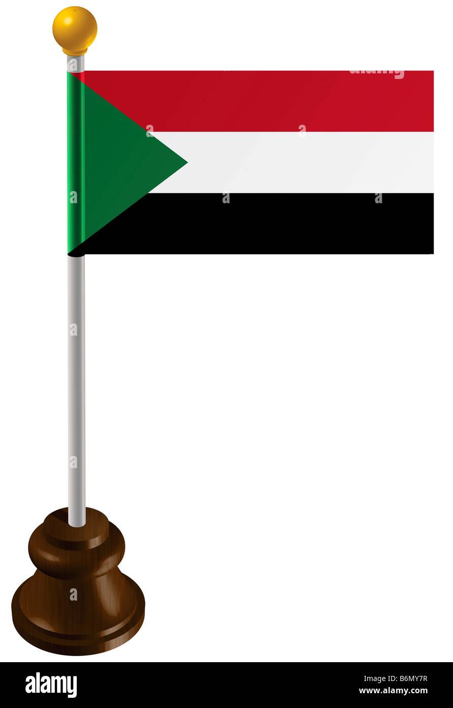 Sudan flag as a marker Stock Photo
