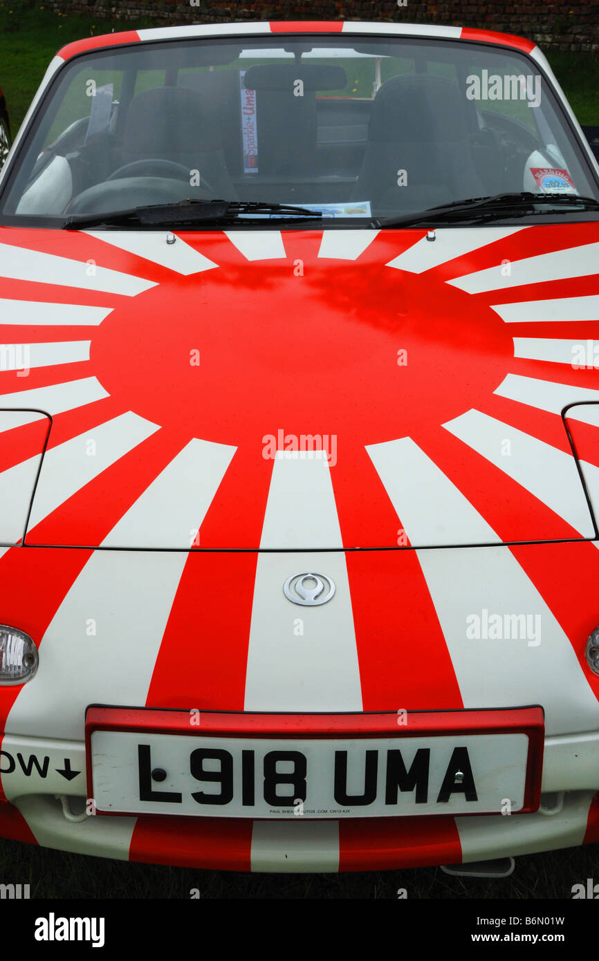 car with rising sun livery Stock Photo