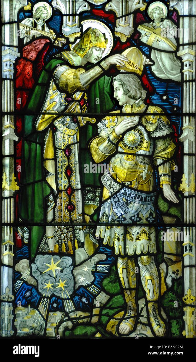Stained glass knight hi-res stock photography and images - Alamy