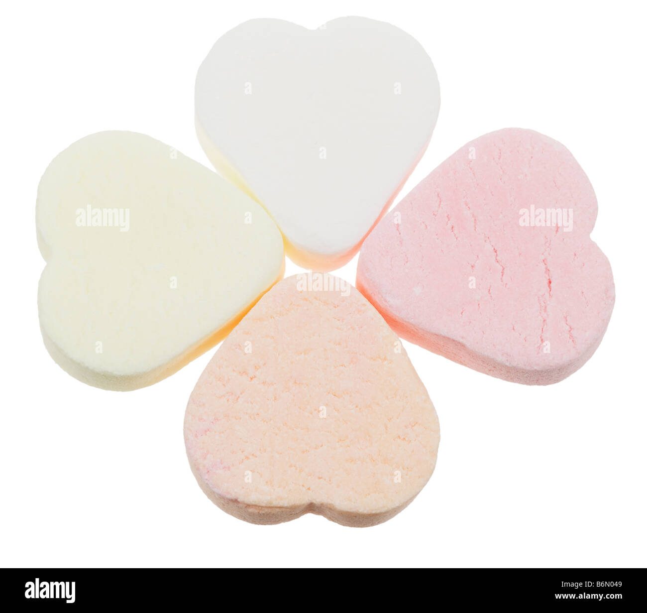 Candy Heart Shaped Sweets In A Clover Shape Lucky In Love Isolated On A candy-heart-shaped-sweets-in-a-clover-shape-lucky-in-love-isolated-on-a