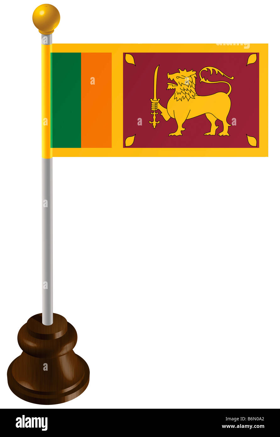 Sri Lanka flag as a marker Stock Photo