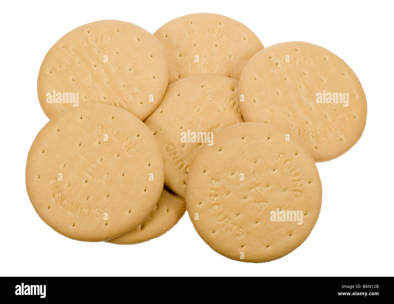 delicious tea biscuits isolated on a white background Stock Photo Alamy