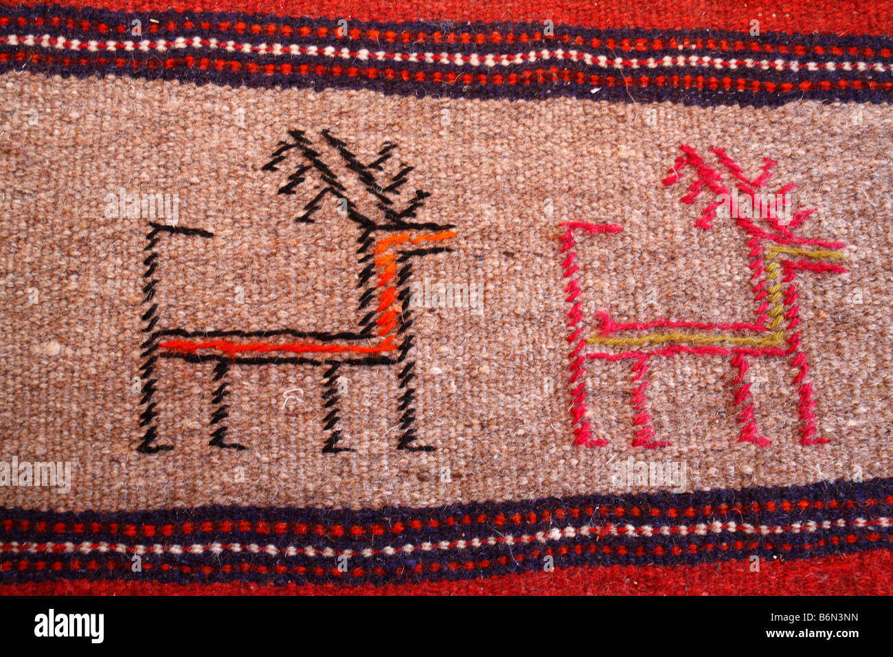 Bedouian Rug Bedouin carpet, fragment, Aleppo, Syria Stock Photo - Alamy