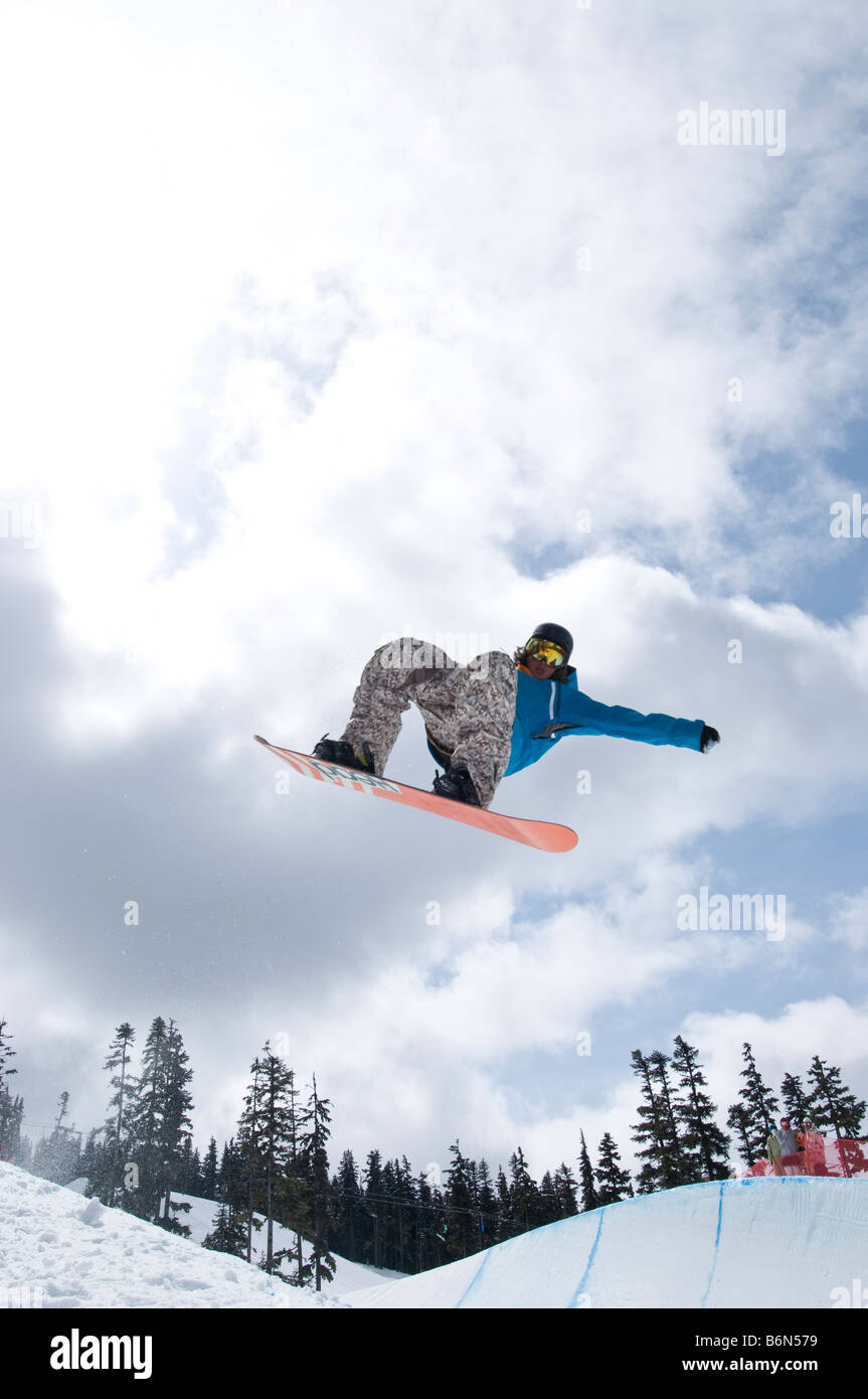 Athlete competing at the Telus World Ski and Snowboard Festival in