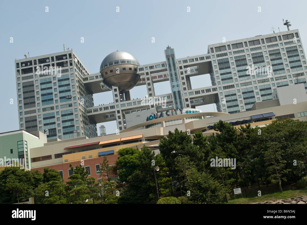 Fuji Television building in Odaiba, Tokyo, Japan Stock Photo