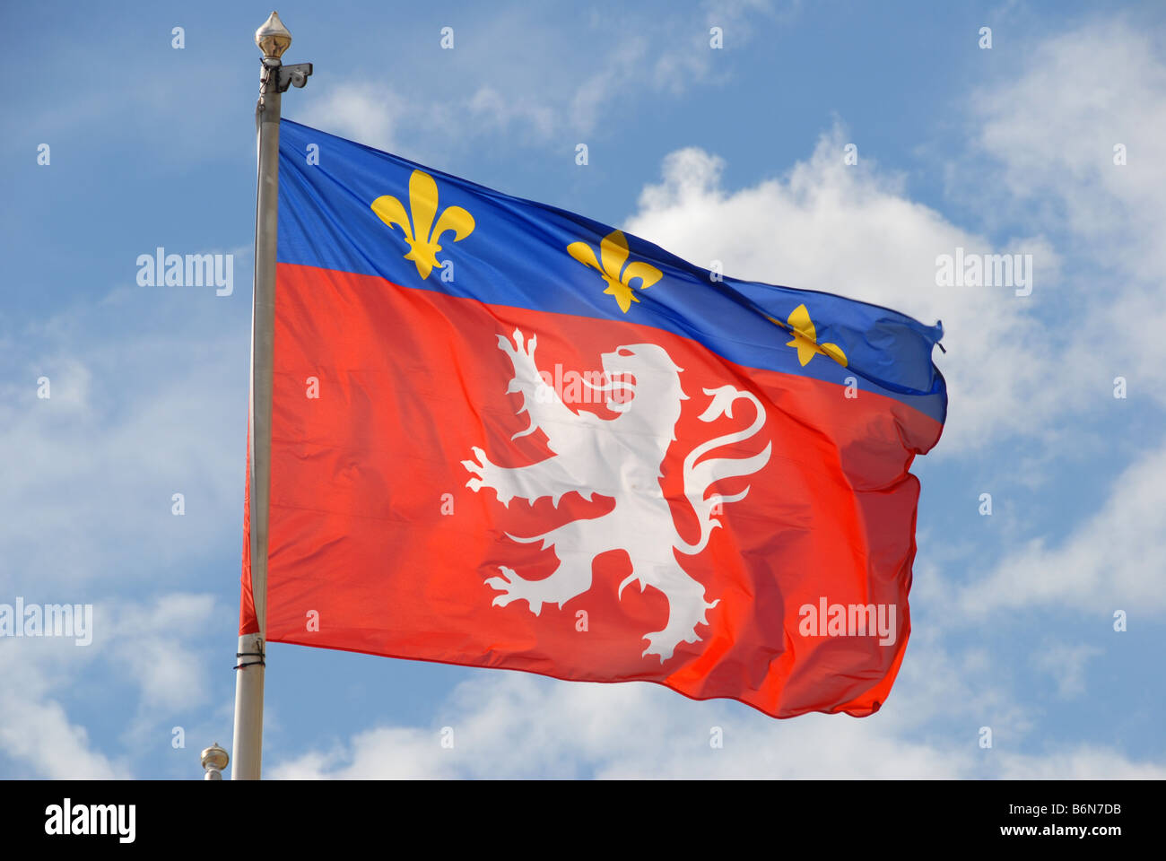 Lyon City Flag, France Stock Photo - Alamy