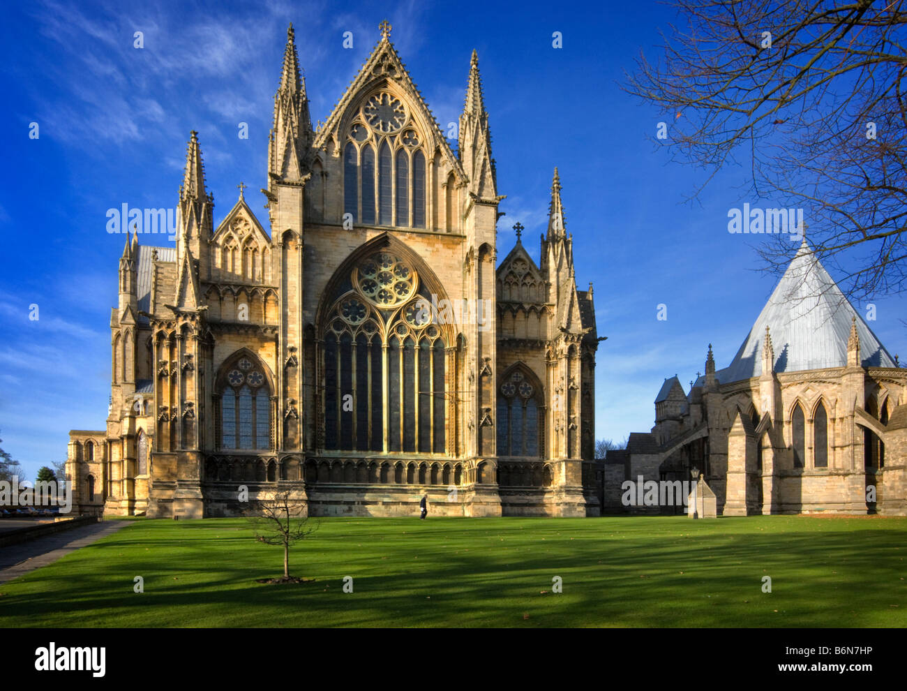 East side of Lincoln Cathedral Stock Photo