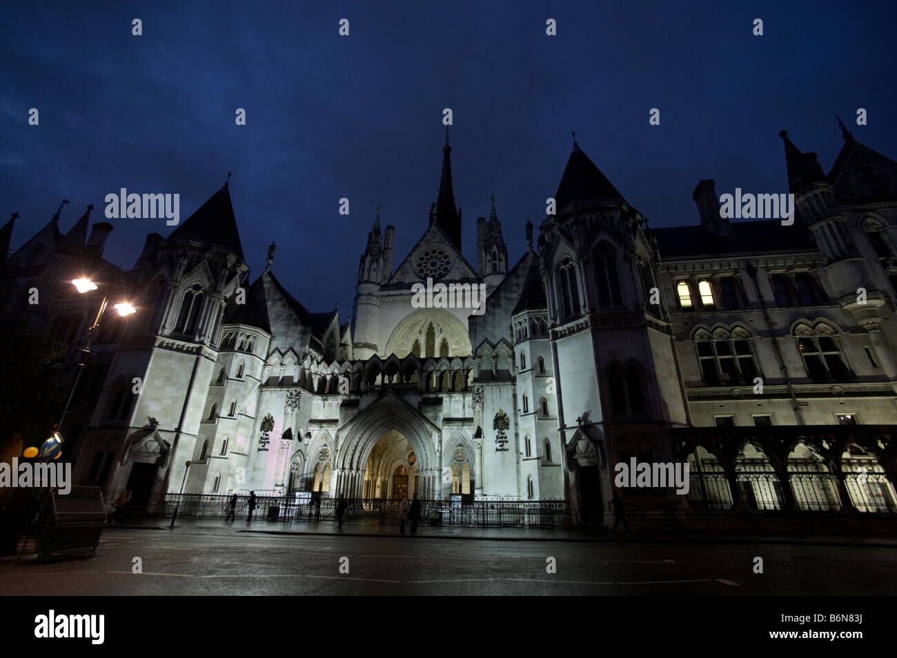 Royal Courts of Justice building in London Law Courts England Britain UK Stock Photo