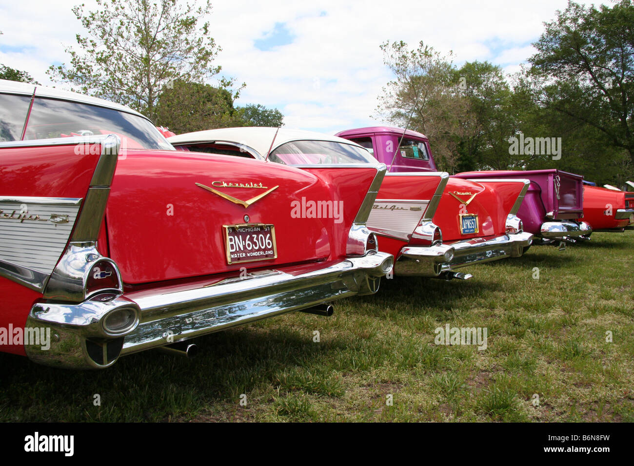 Well kept classic cars. Stock Photo
