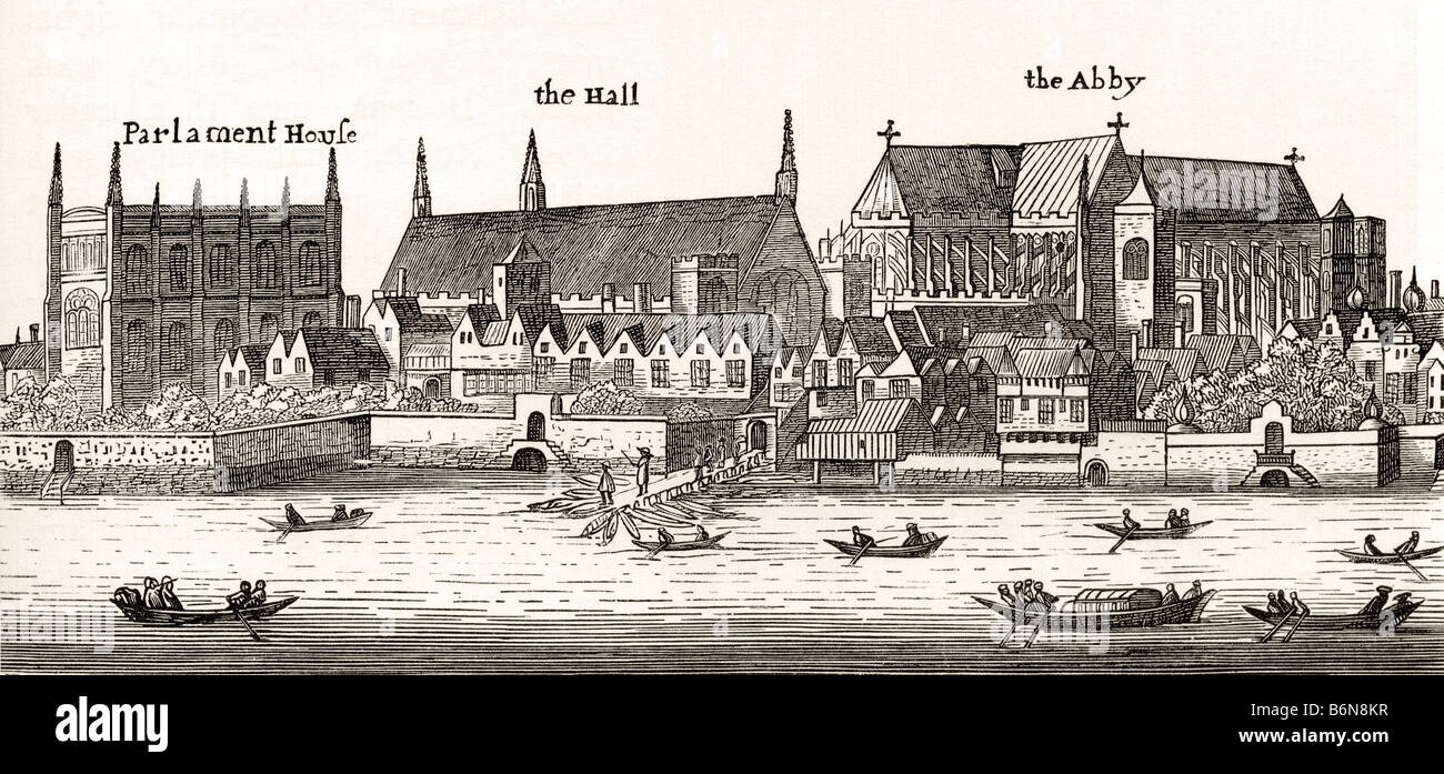 Westminster London England in 1647 - Stock Image