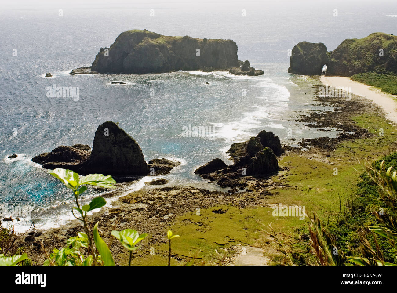 Taiwan, Green Island, Sleeping Beauty and Pekinese Dog rock formations