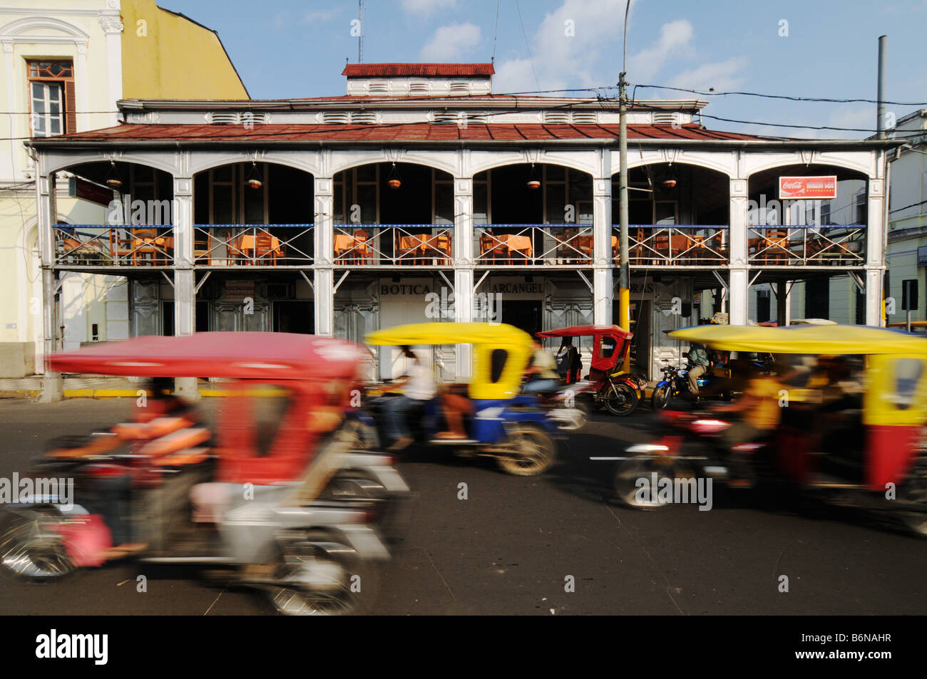 The famous Casa de Ferro, designed by Gustav Eiffel, in Iquitos, Peru. Stock Photo