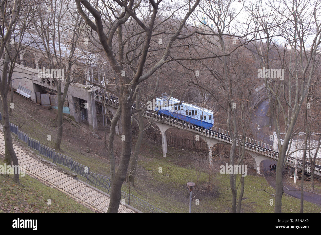 funicular railway kiev ukraine Stock Photo