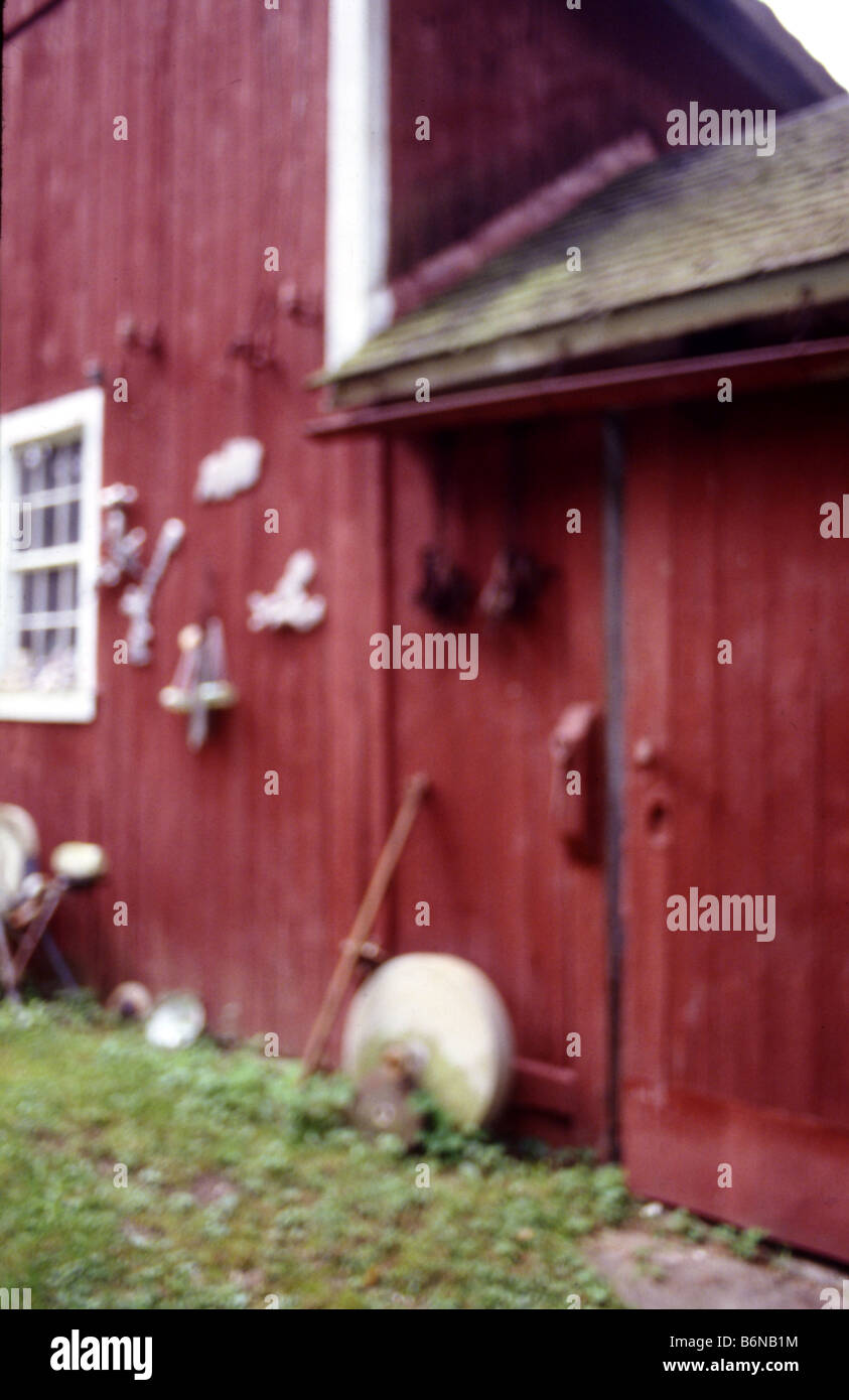 Side Of A Red Barn Stock Photo Alamy