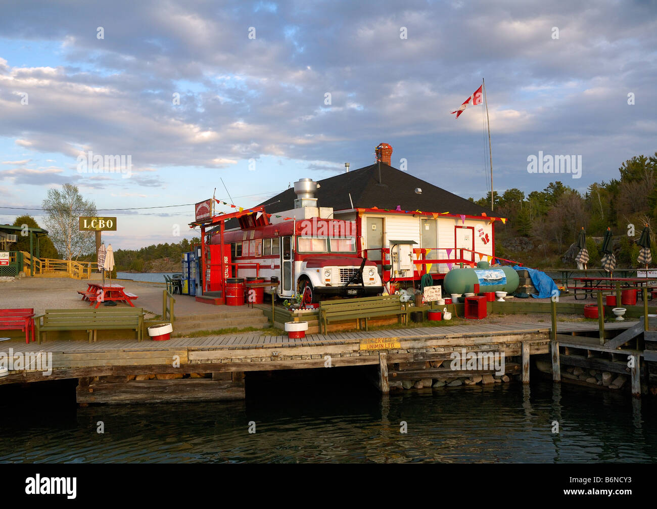 This is a very famous fish and chip stand on lake Huron in Killarney