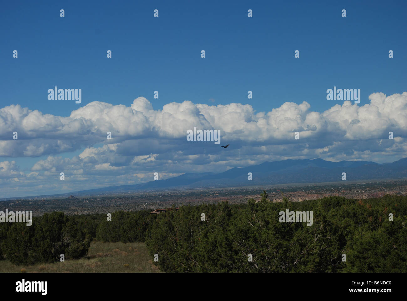 sky cloud mountain desert Cerrillos New Mexico USA Stock Photo