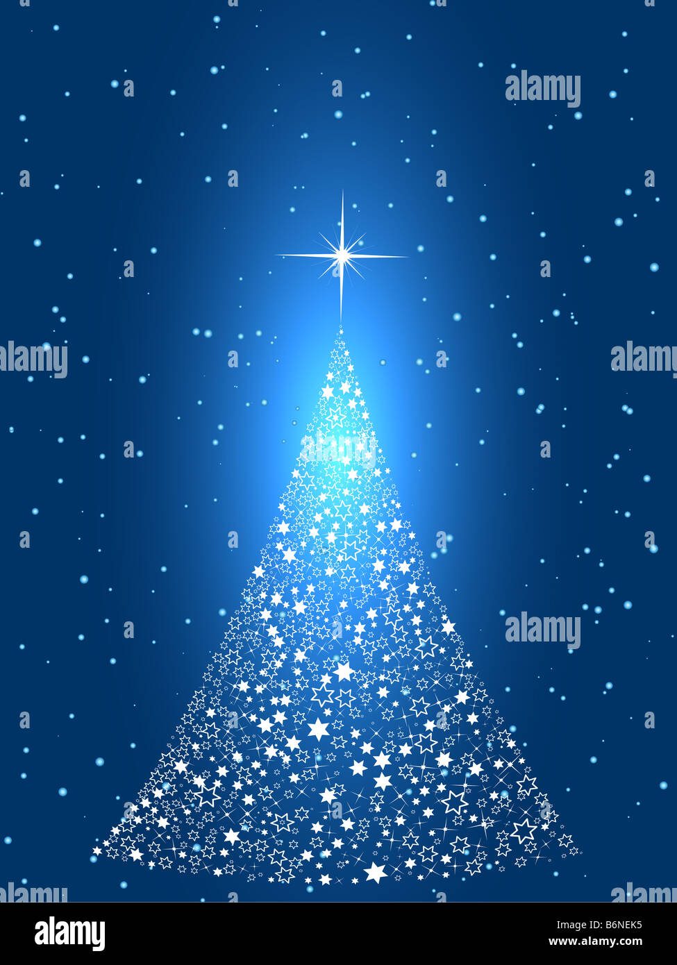 Starry Christmas tree Stock Photo - Alamy