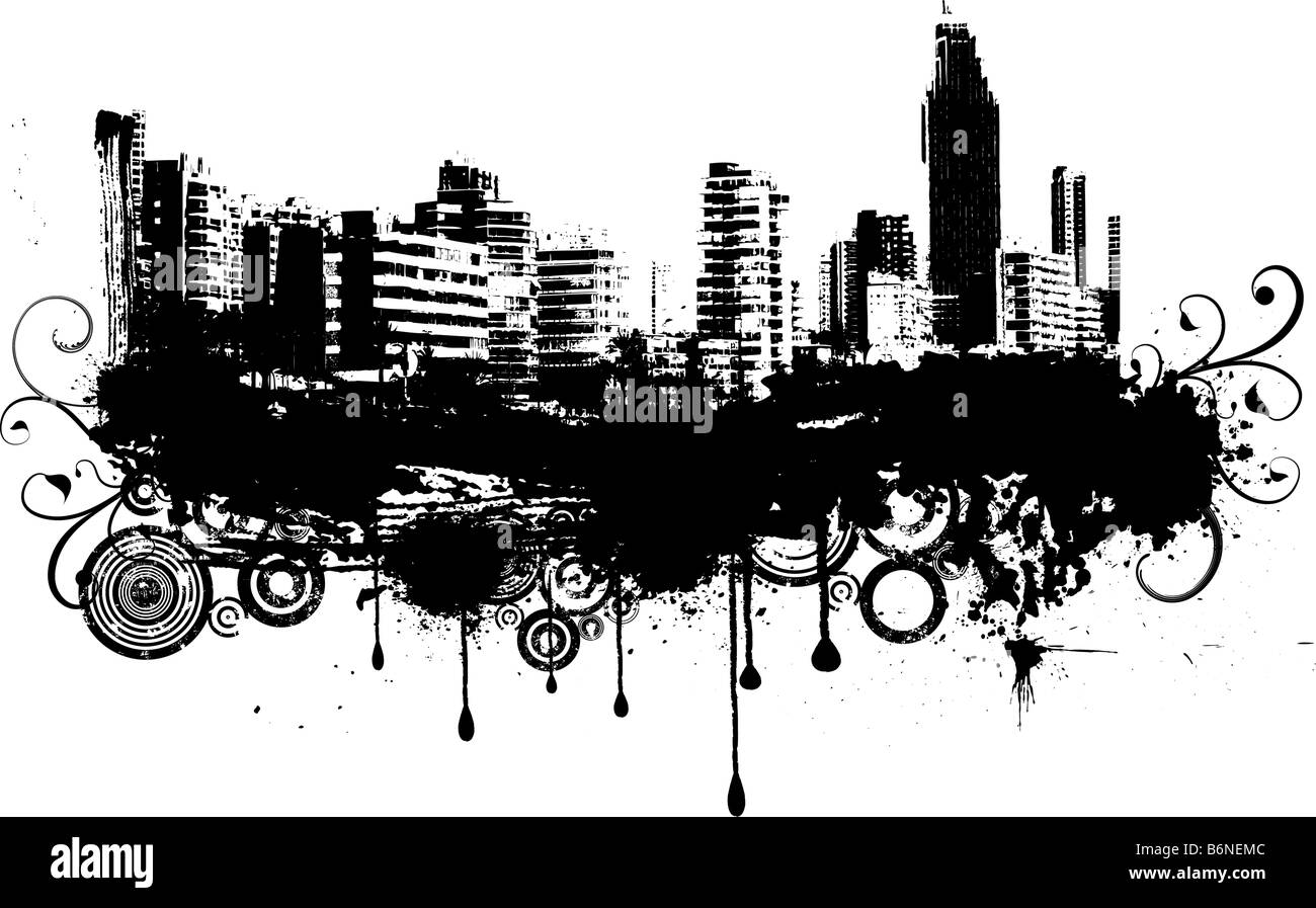 Urban city background Black and White Stock Photos & Images - Alamy