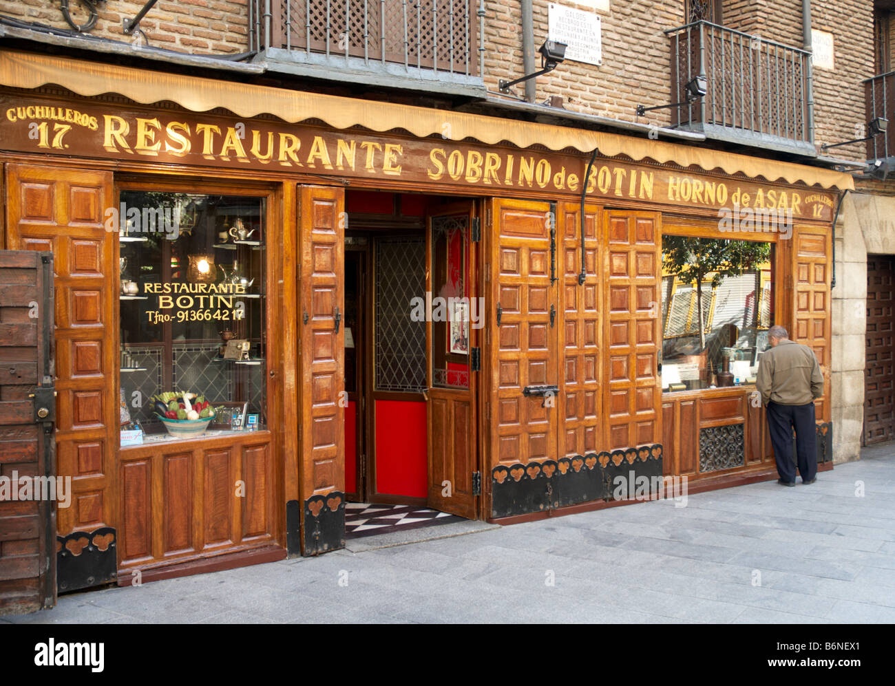 Sobrino de Botin is the oldest restaurant in Madrid, Spain. Stock Photo