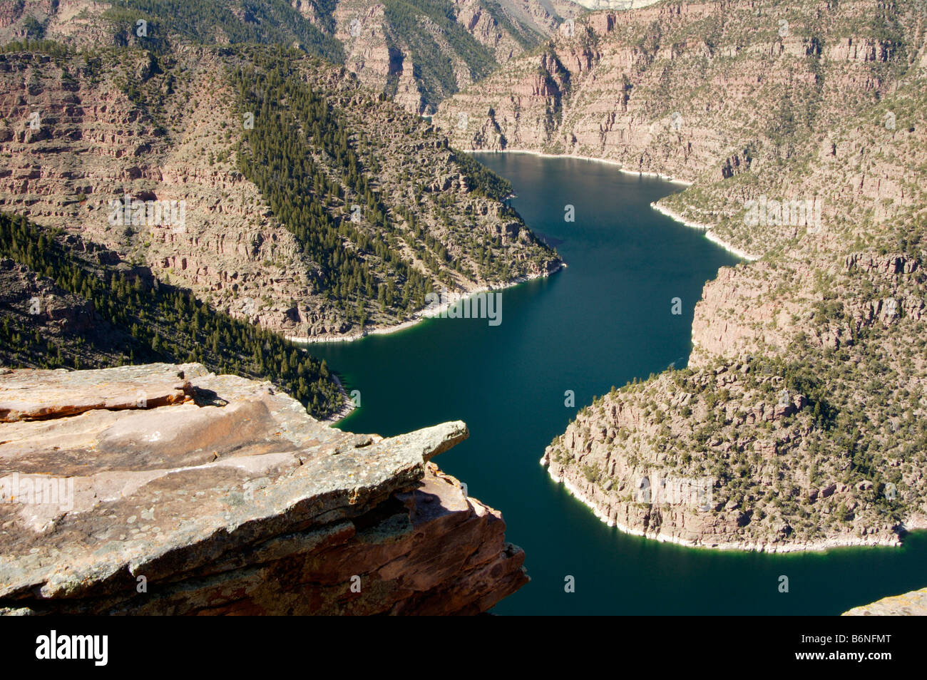 view of Flaming reservoir from an observation deck Stock Photo