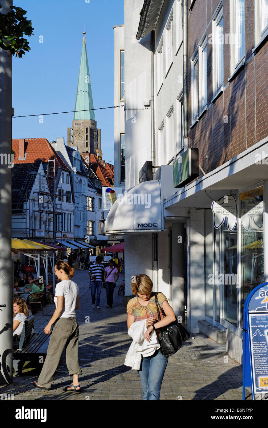 Street scene of the old town Bielefeld Germany Stock Photo