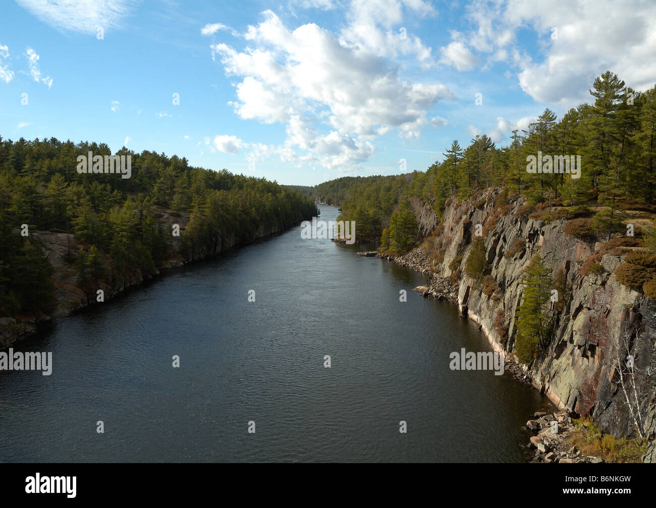 View of the famous French River, historic route of the Voyageurs