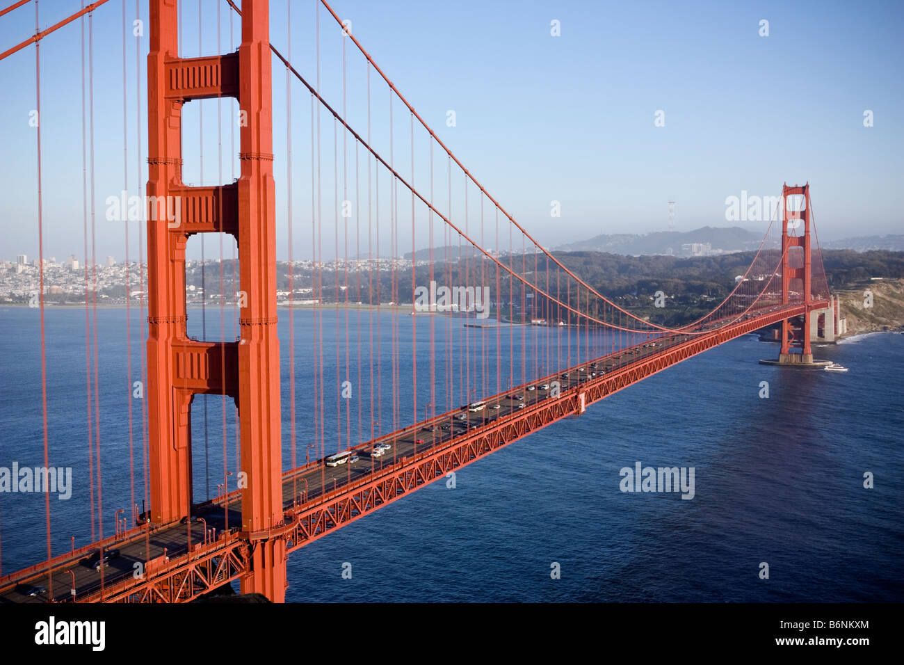 Golden gate bridge in San Fransisco Horizontal shot Stock Photo