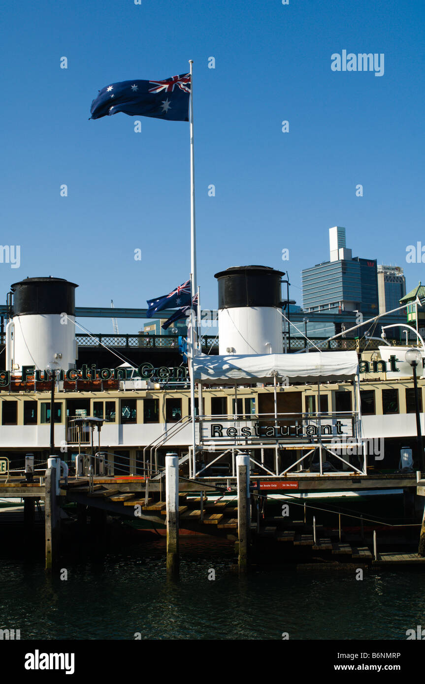 Floating restaurant in Sydney's Darling Harbour Stock Photo Alamy
