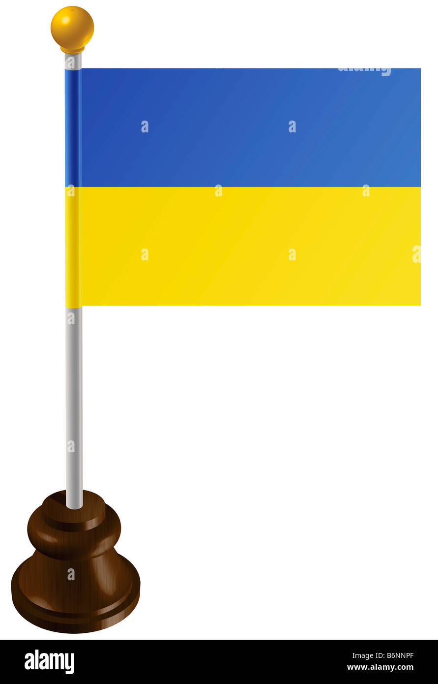 Ukraine flag as a marker Stock Photo