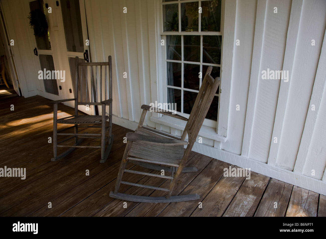 Rocking chairs on porch in historic Heritage Village in Pinellas County ...